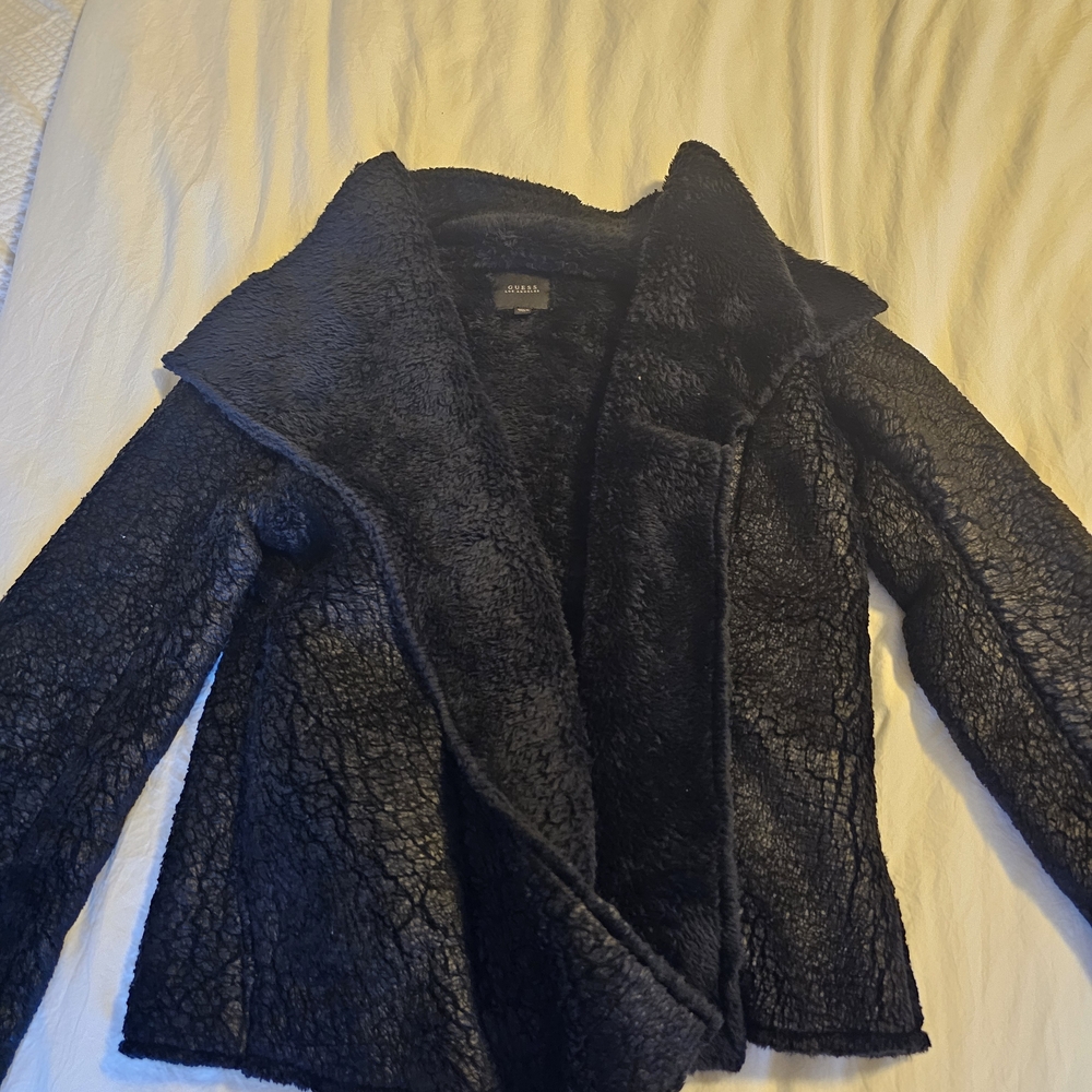 Guess Black Teddy Jacket for Women